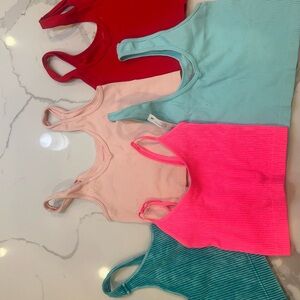 Colorful Ribbed Tank Tops